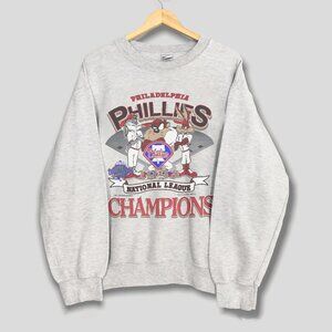 Vintage 1993 Philadelphia Phillies Looney Tunes Sweatshirt, MLB Phillies Shirt